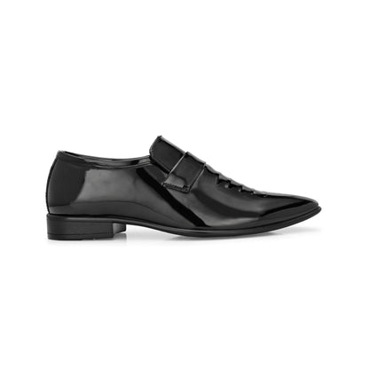 Valentino West Port Men Synthetic Patent Slip-On Party Wear Loafer Shoes