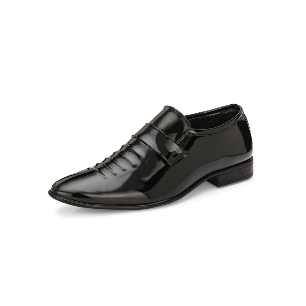 Valentino West Port Men Synthetic Patent Slip-On Party Wear Loafer Shoes