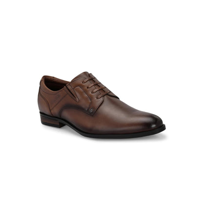 Valentino Men Premium Leather Brown Designer Laces Pattern Slip-On Formal Loafer Shoes
