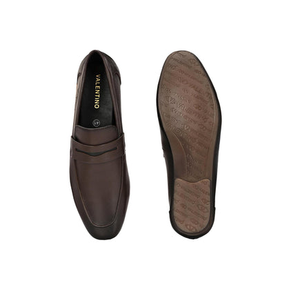 Valentino Men Premium Leather Slip On Loafer Shoes