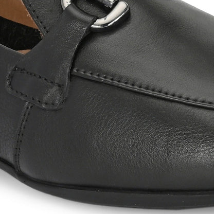 Valentino Women Black Premium Leather Loafers