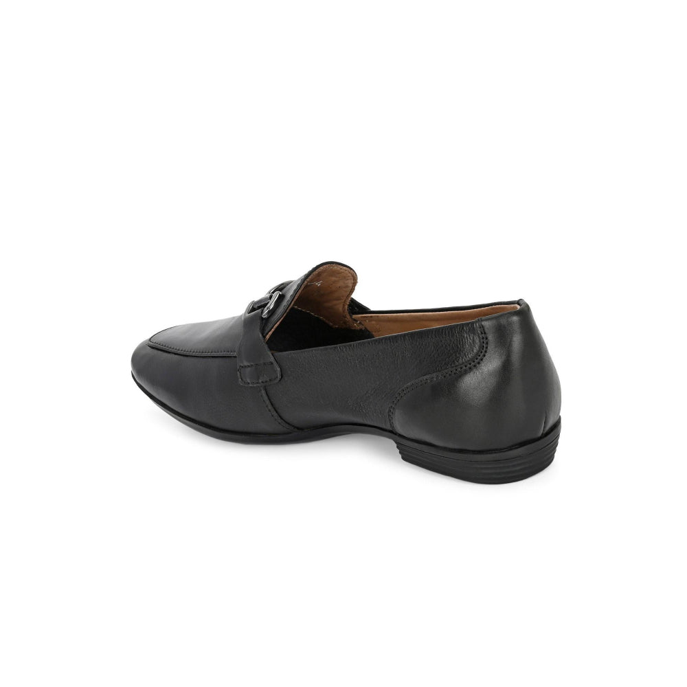 Valentino Women Black Premium Leather Loafers