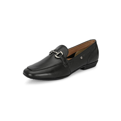 Valentino Women Black Premium Leather Loafers