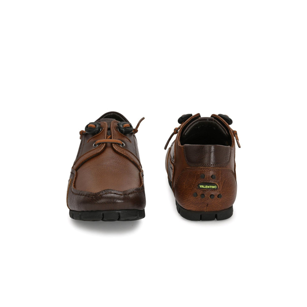 Valentino Men Premium Leather Casual Derby Shoes