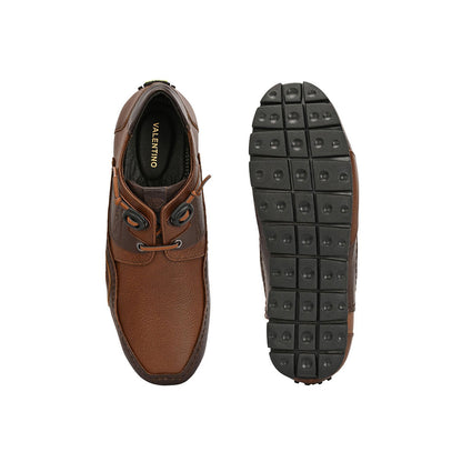 Valentino Men Premium Leather Casual Derby Shoes