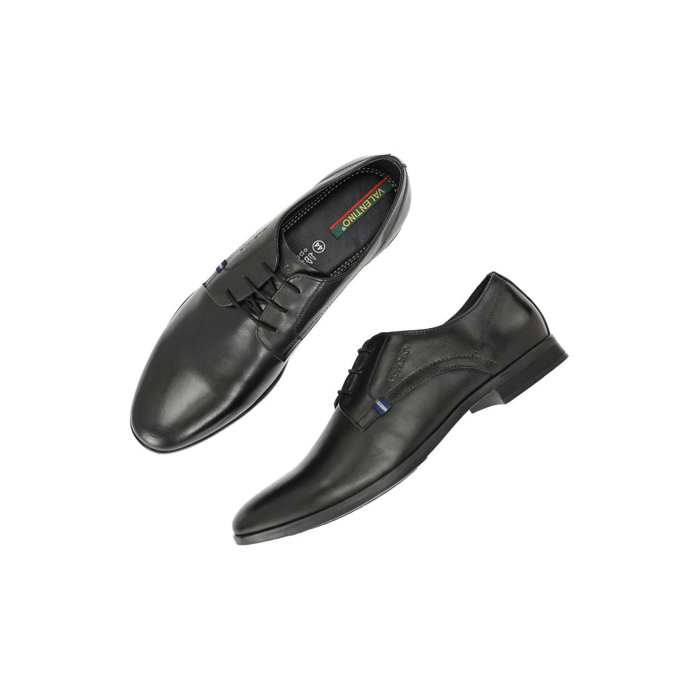 Valentino Men Premium Leather Lace-Up Formal Derby Shoes