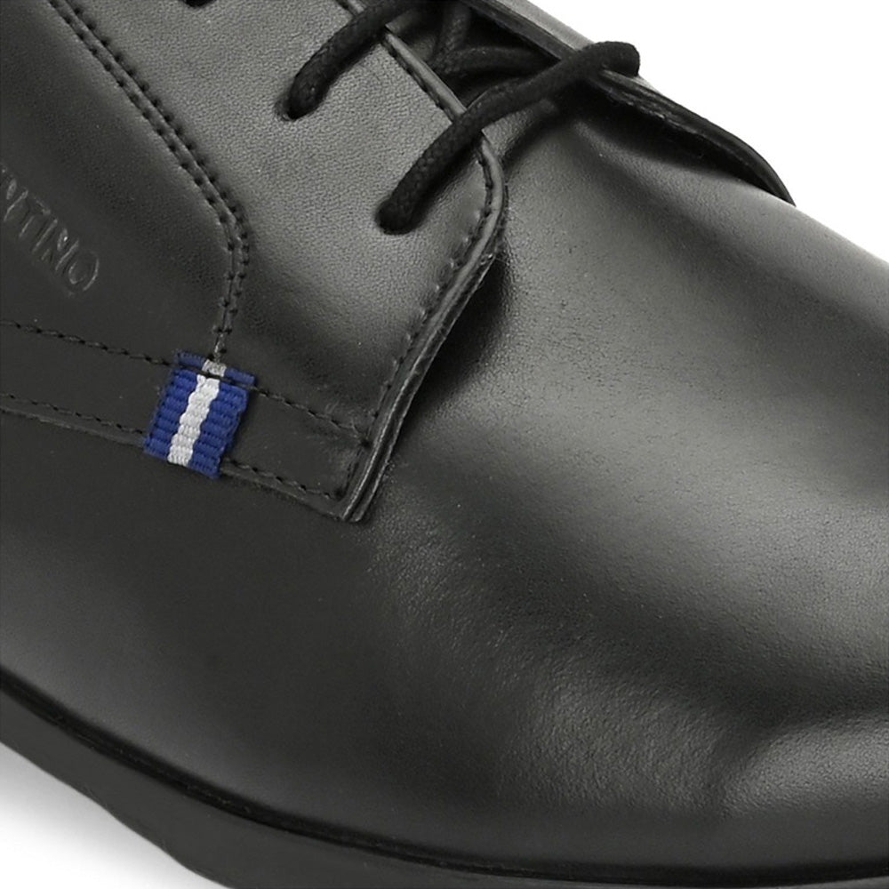 Valentino Men Premium Leather Lace-Up Formal Derby Shoes