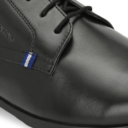 Valentino Men Premium Leather Lace-Up Formal Derby Shoes