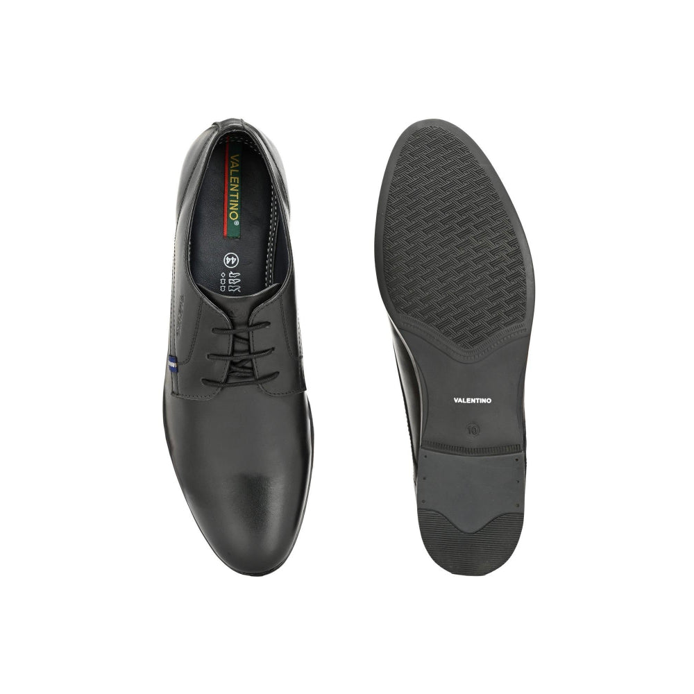 Valentino Men Premium Leather Lace-Up Formal Derby Shoes