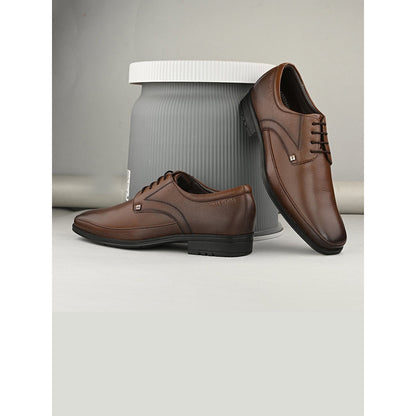 Valentino Men Premium Leather Lace-Up Formal Derby Shoes