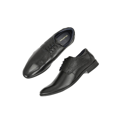 Valentino Men Premium Leather Lace-Up Formal Derby Shoes
