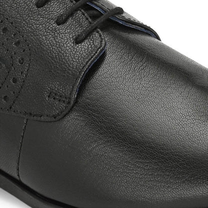 Valentino Men Premium Leather Lace-Up Formal Derby Shoes
