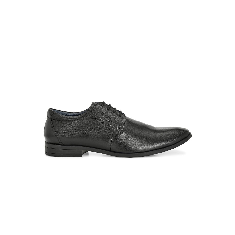 Valentino Men Premium Leather Lace-Up Formal Derby Shoes