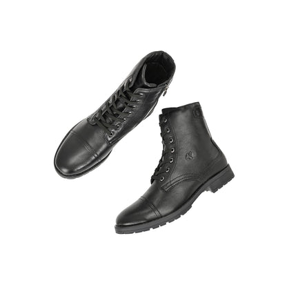 Valentino Men Premium Leather High Ankle Zipper Boot