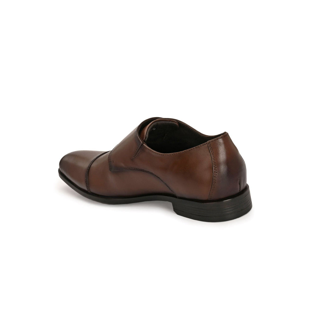 Valentino Men Premium Leather Double Strap Formal Monk Shoes