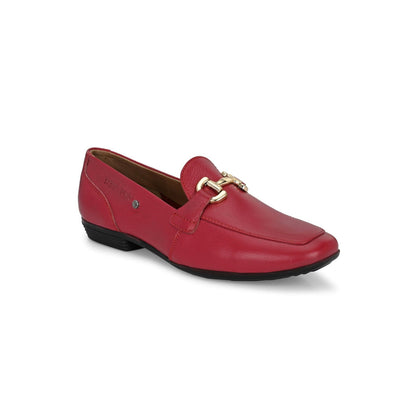 Valentino Women Red Premium Leather Loafers