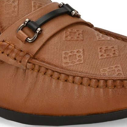 Valentino Men Premium Leather Cognac Casual Slip On Shoe