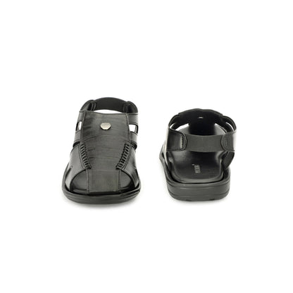 Valentino Men Faux Leather Black Closed-Toe Comfort Sandals