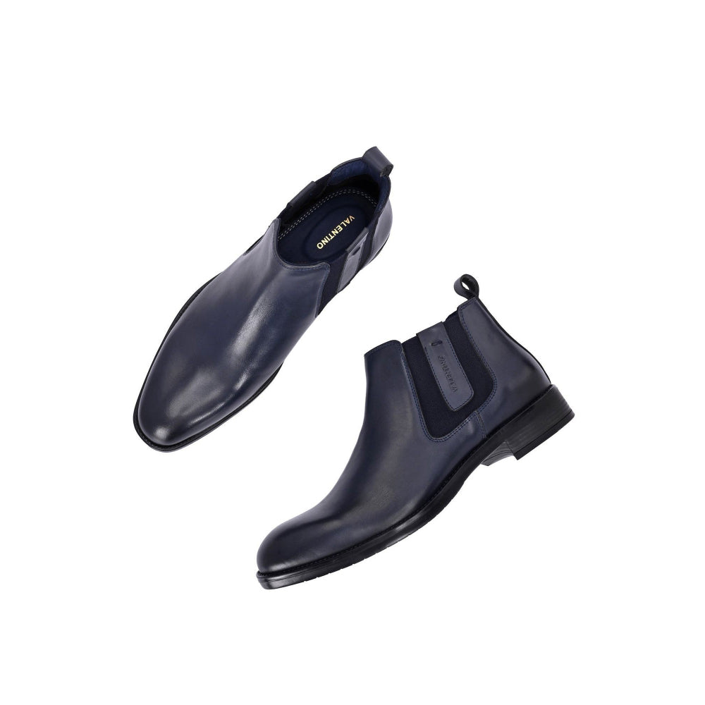 Valentino Men Premium Leather Ankle Chelsea Boot