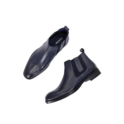 Valentino Men Premium Leather Ankle Chelsea Boot