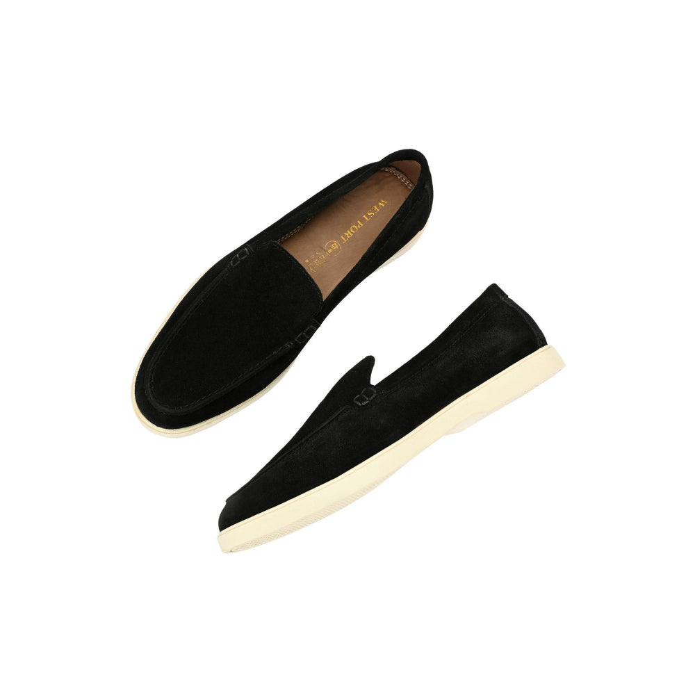 Valentino West Port Men Black Trendy Leather Loafers