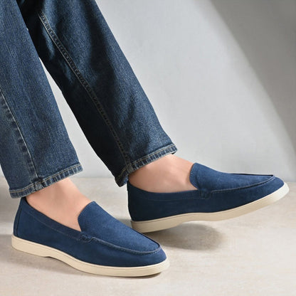 Valentino West Port Men Blue Trendy Leather Loafers