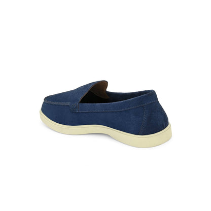 Valentino West Port Men Blue Trendy Leather Loafers