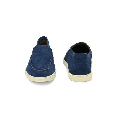 Valentino West Port Men Blue Trendy Leather Loafers