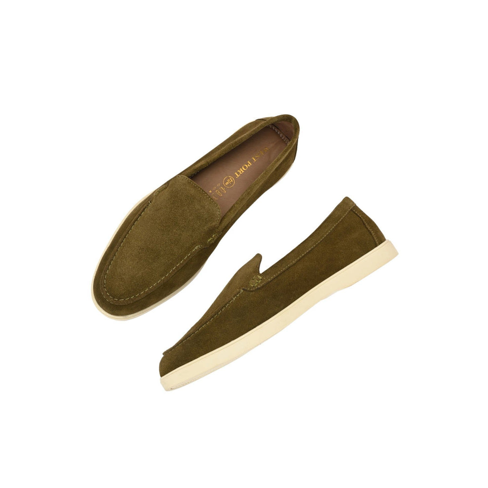 Valentino West Port Men Olive Trendy Leather Loafers