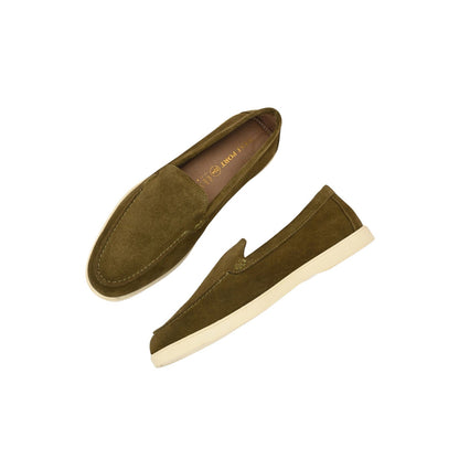 Valentino West Port Men Olive Trendy Leather Loafers