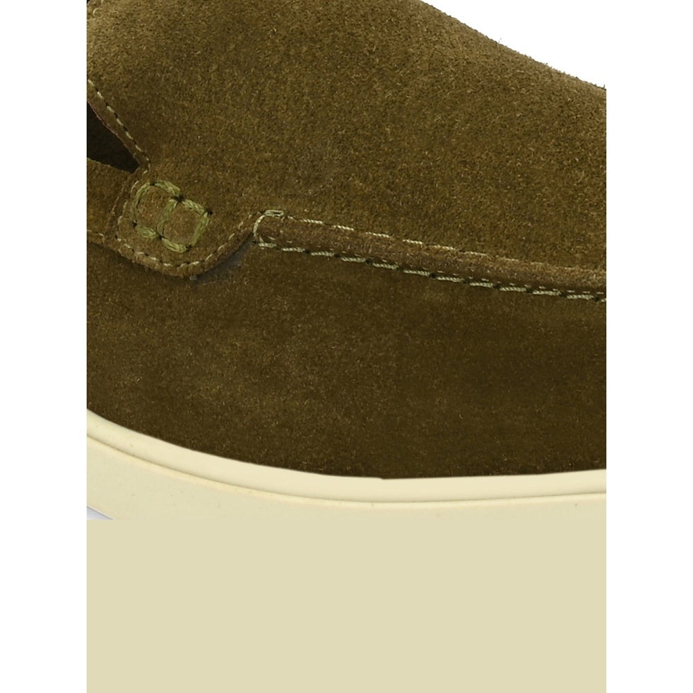 Valentino West Port Men Olive Trendy Leather Loafers