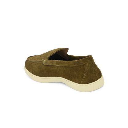 Valentino West Port Men Olive Trendy Leather Loafers