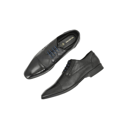 Valentino Men Premium Leather Lace-Up Formal Derby Shoes