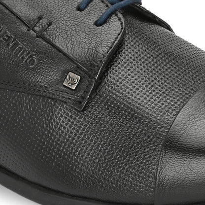 Valentino Men Premium Leather Lace-Up Formal Derby Shoes