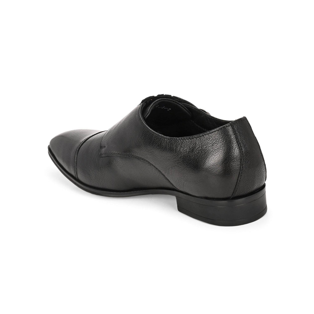 Valentino Men Premium Leather Double Strap Formal Monk Shoes