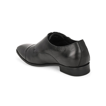 Valentino Men Premium Leather Double Strap Formal Monk Shoes