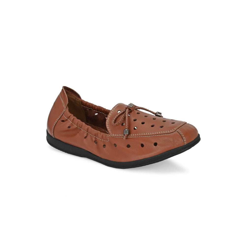 Valentino Women Brown Premium Leather Slip On Flexible Loafer