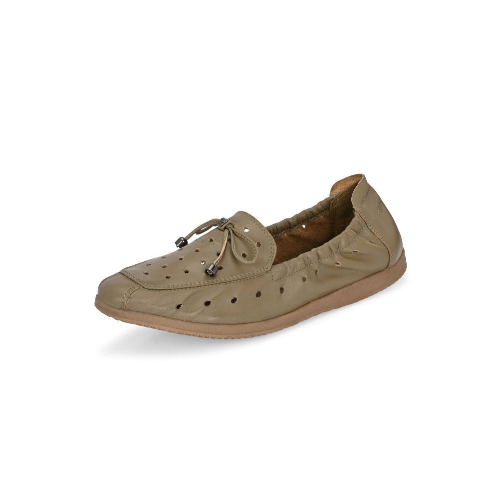 Valentino Women Ivory Premium Leather Slip On Flexible Loafer