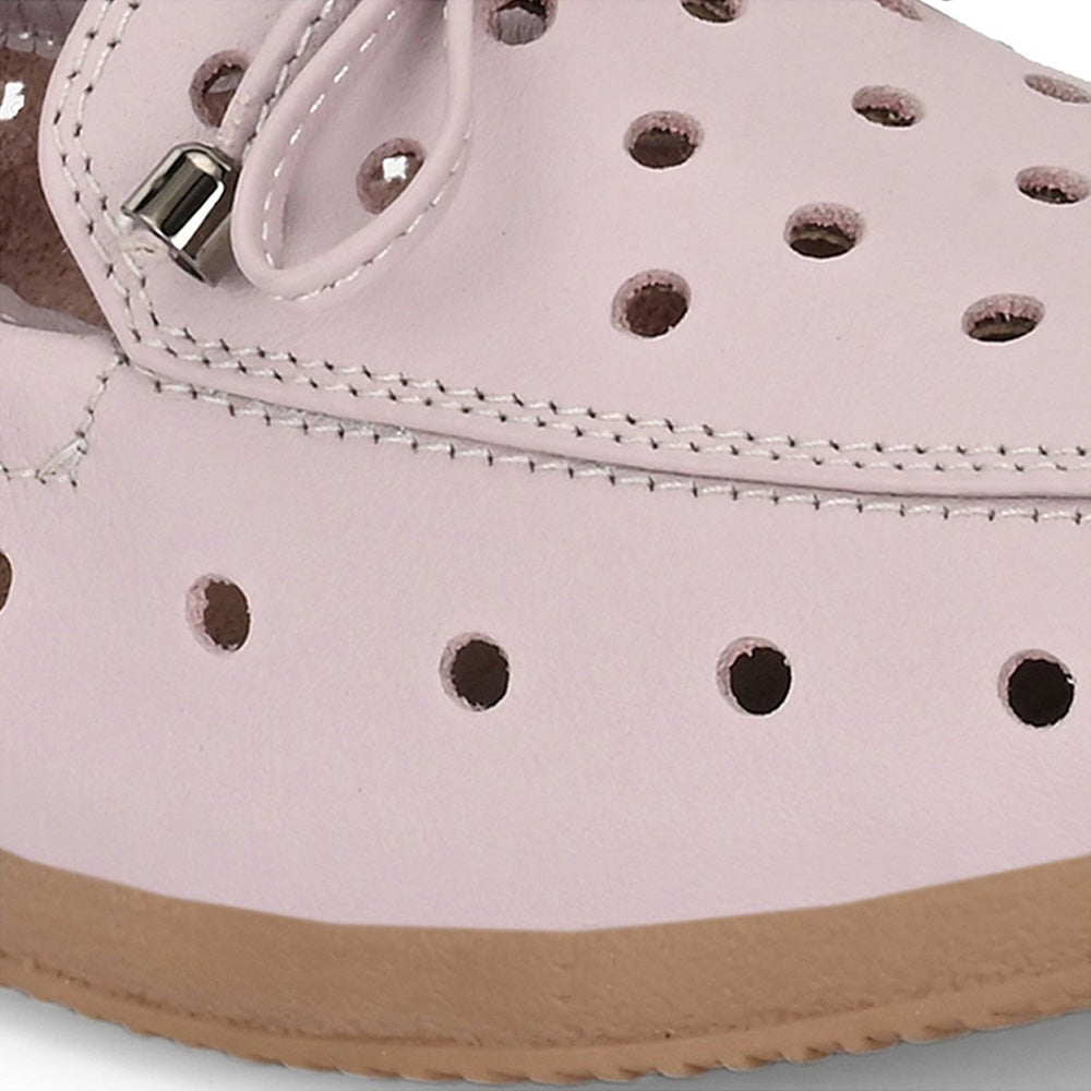 Valentino Women Pink Premium Leather Slip On Flexible Loafer