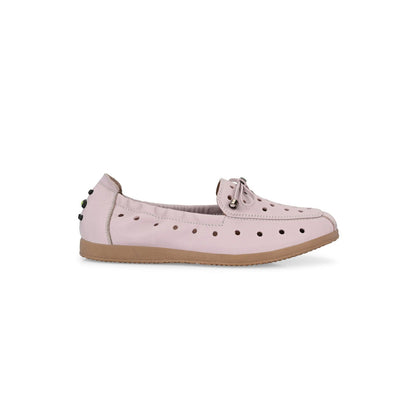 Valentino Women Pink Premium Leather Slip On Flexible Loafer
