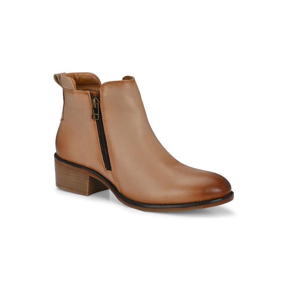 Valentino Women Premium Leather Zipper Boots