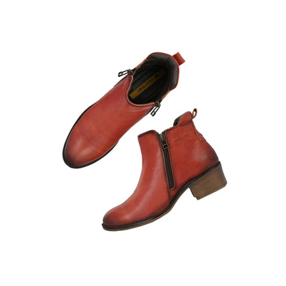 Valentino Women Premium Leather Zipper Boots