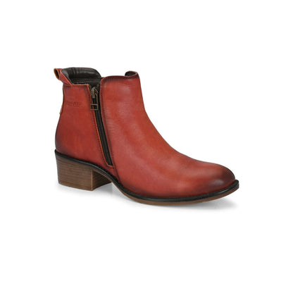 Valentino Women Premium Leather Zipper Boots
