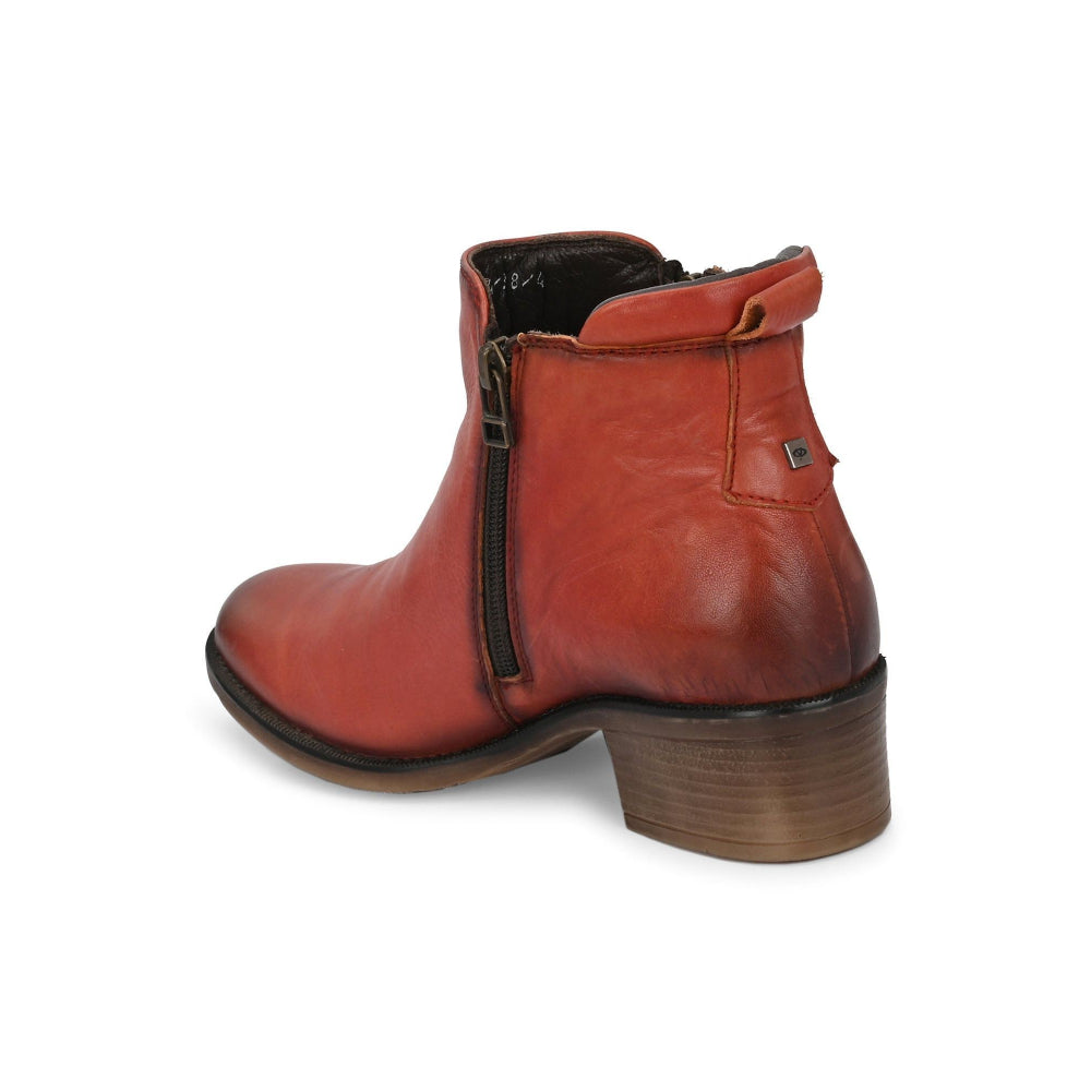 Valentino Women Premium Leather Zipper Boots