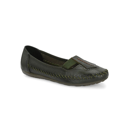 Valentino Women Olive Premium Leather Loafer