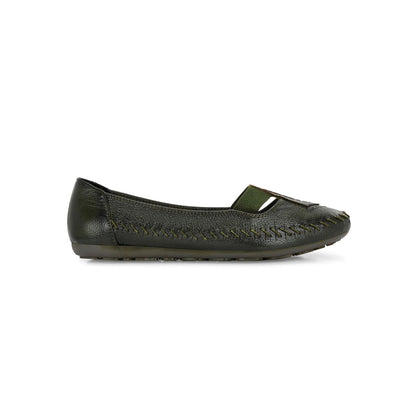Valentino Women Olive Premium Leather Loafer
