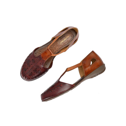 Valentino Women Red Premium Leather Sandals