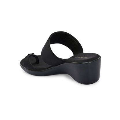 Valentino Women Black toe-Ring Platform Sandals