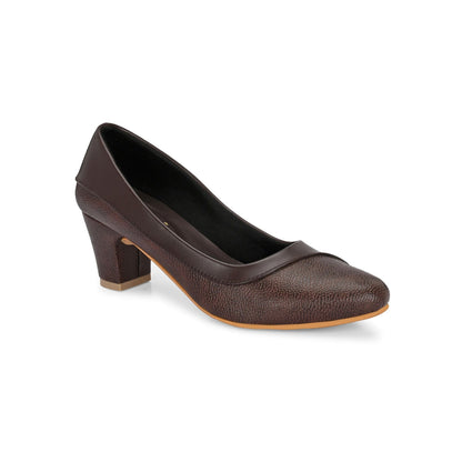 Valentino Women Brown Pointed-Toe Block Heel Pumps