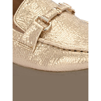 Valentino Women Golden Textured Stylish Loafers